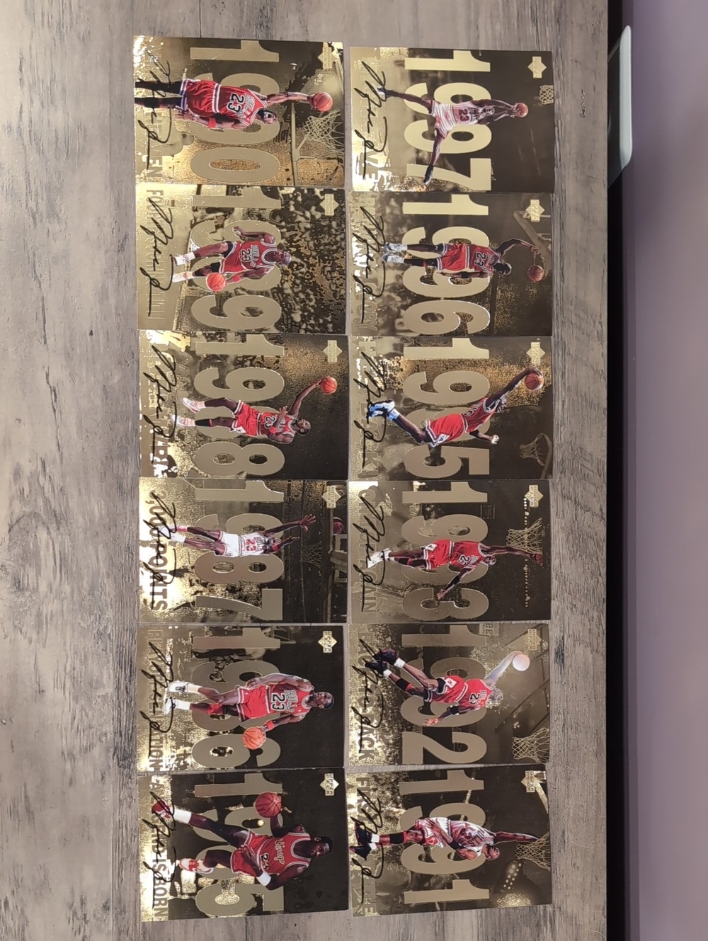 1998 Upper Deck Gatorade Michael Jordan Set Of 12 Cards